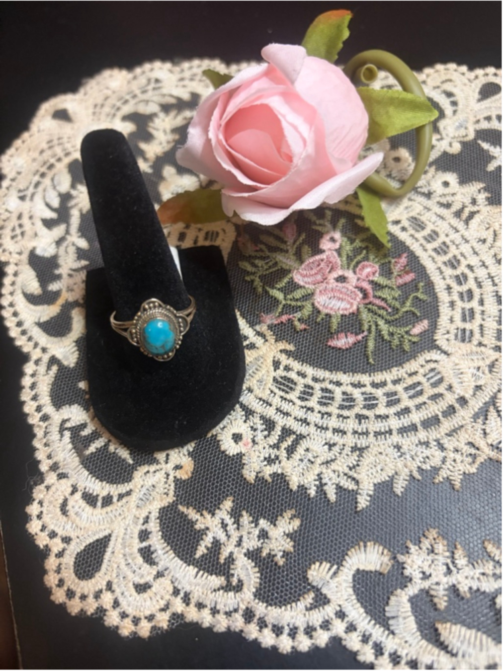 Sterling Silver 925 & Turquoise Ring Size 9